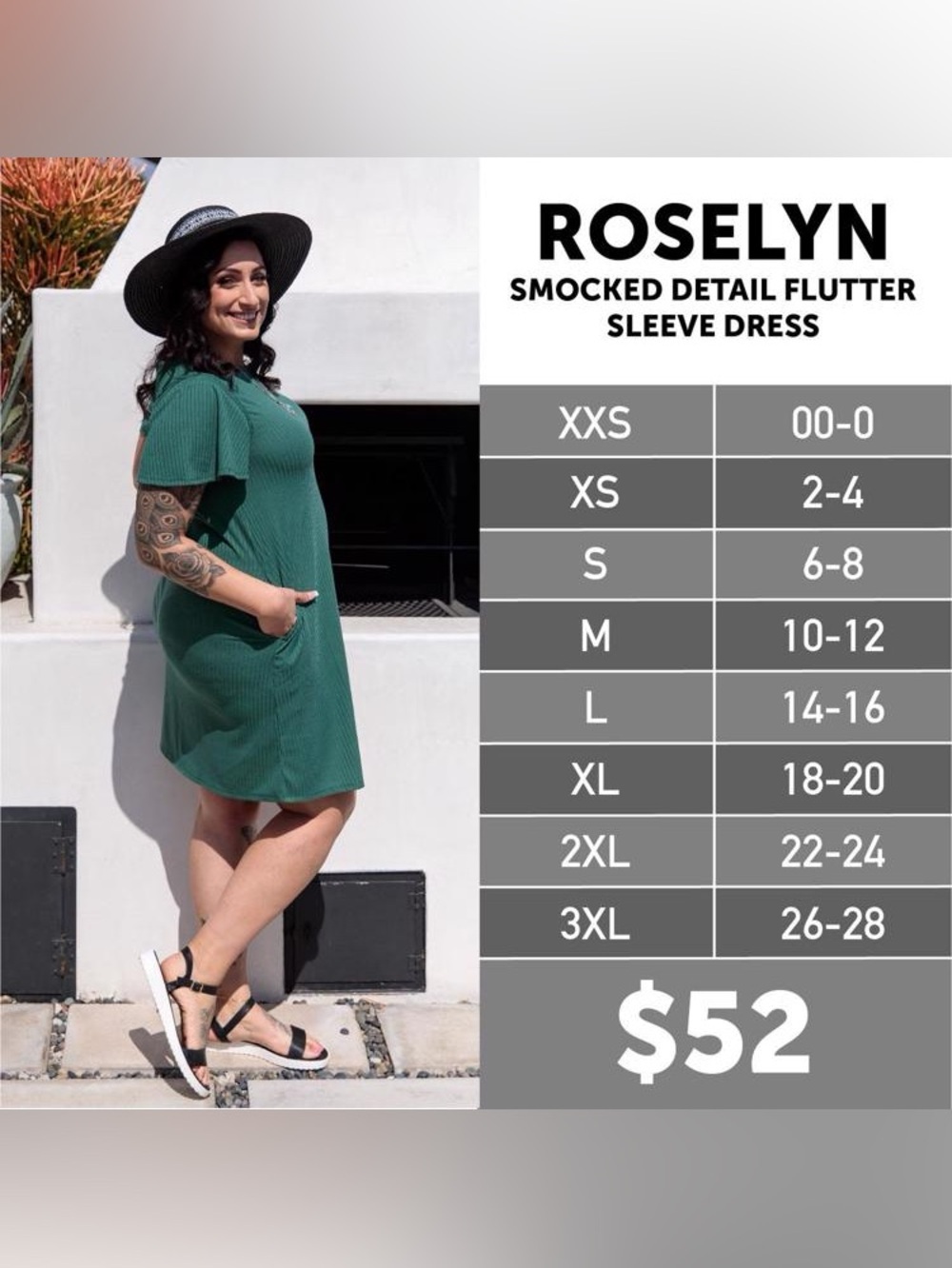 LuLaRoe Roselyn Smocked Flutter Sleeve Mustard and Cream Striped Midi Dress - Picture 5 of 5